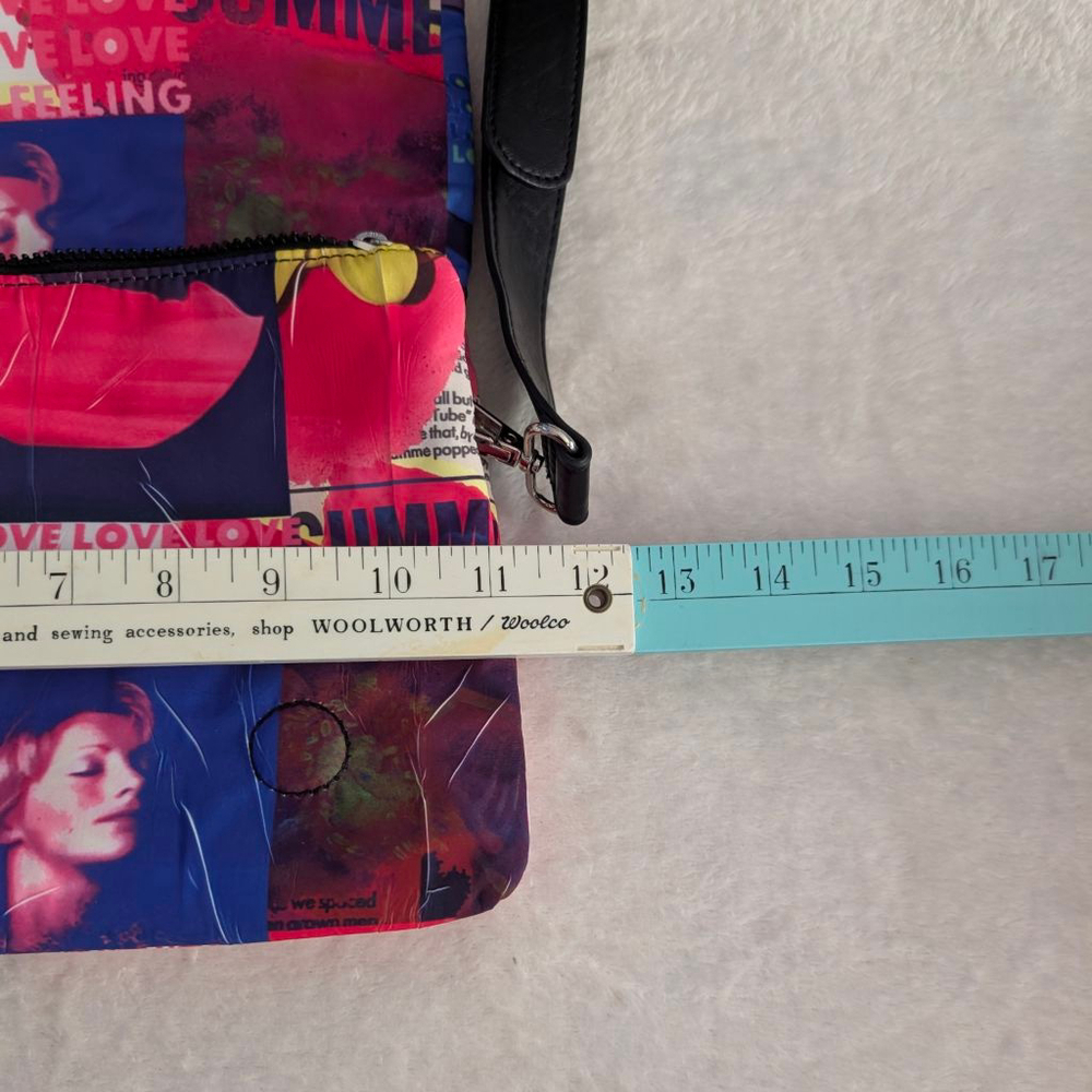 Desigual Pink Blue Collage News Crossbody Bag - Picture 9 of 10